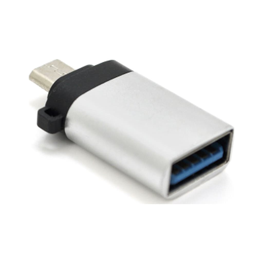 Перехідник USB 3.0 AF to Micro 5P M OTG silver VEGGIEG (TC-113)