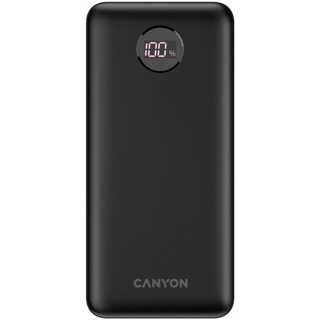 Батарея універсальна Canyon PB-2002 20000mAh, PD/20W, QC/3.0/22.5W, Black (CNE-CPB2002B)