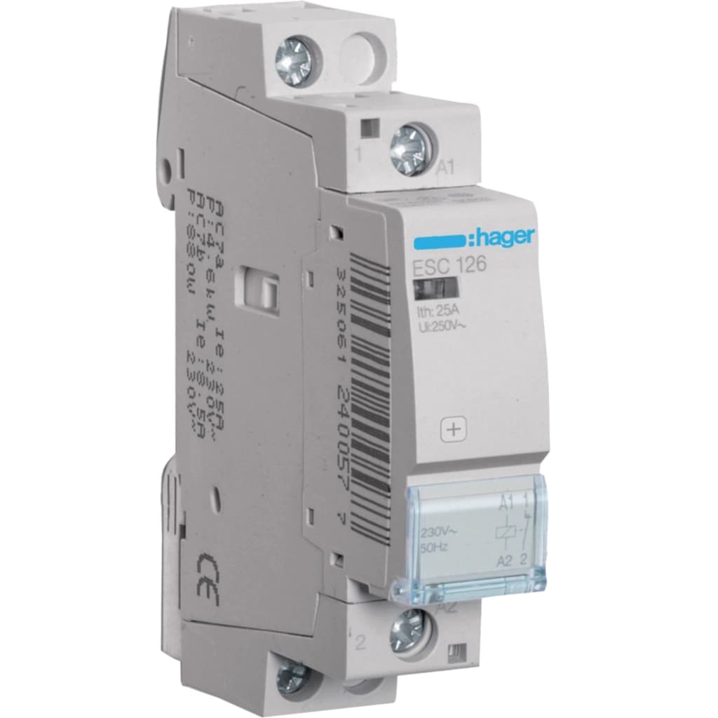 Автоматичний вимикач Hager 25 A 230V 1NC (B) (ESC126)
