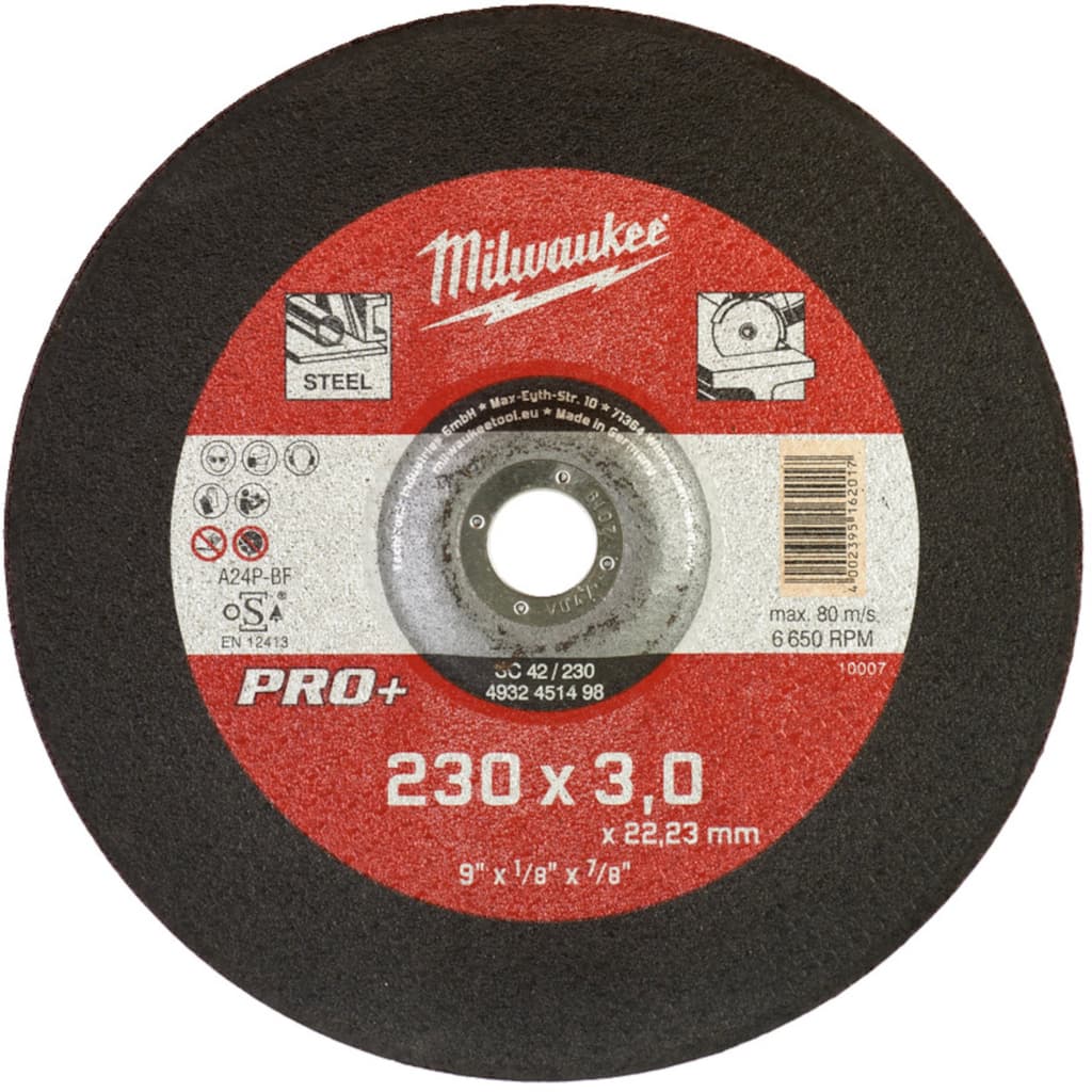 Круг відрізний Milwaukee по металу SCS 42/230х3 PRO+ (4932451498)