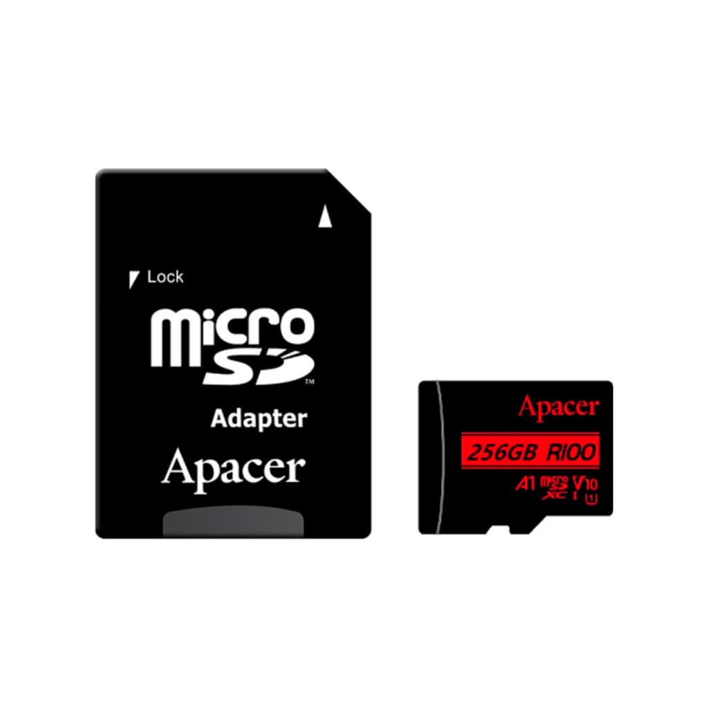 Карта пам'яті Apacer 256GB microSDXC class 10 UHS-I V10 A1 (AP256GMCSX10UB-R)