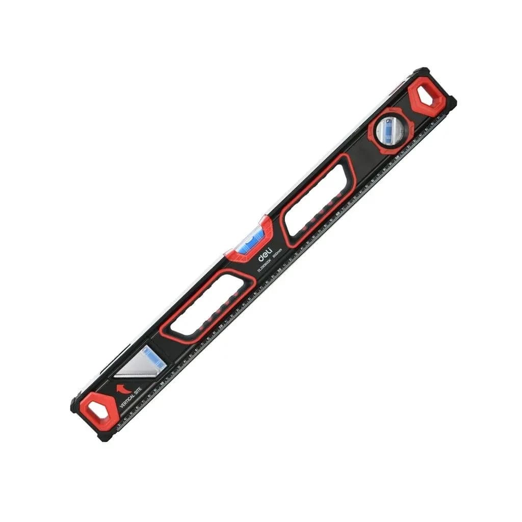 Рівень Deli з додатковим вікном, 3 капсули, 600мм (EDL290600K)