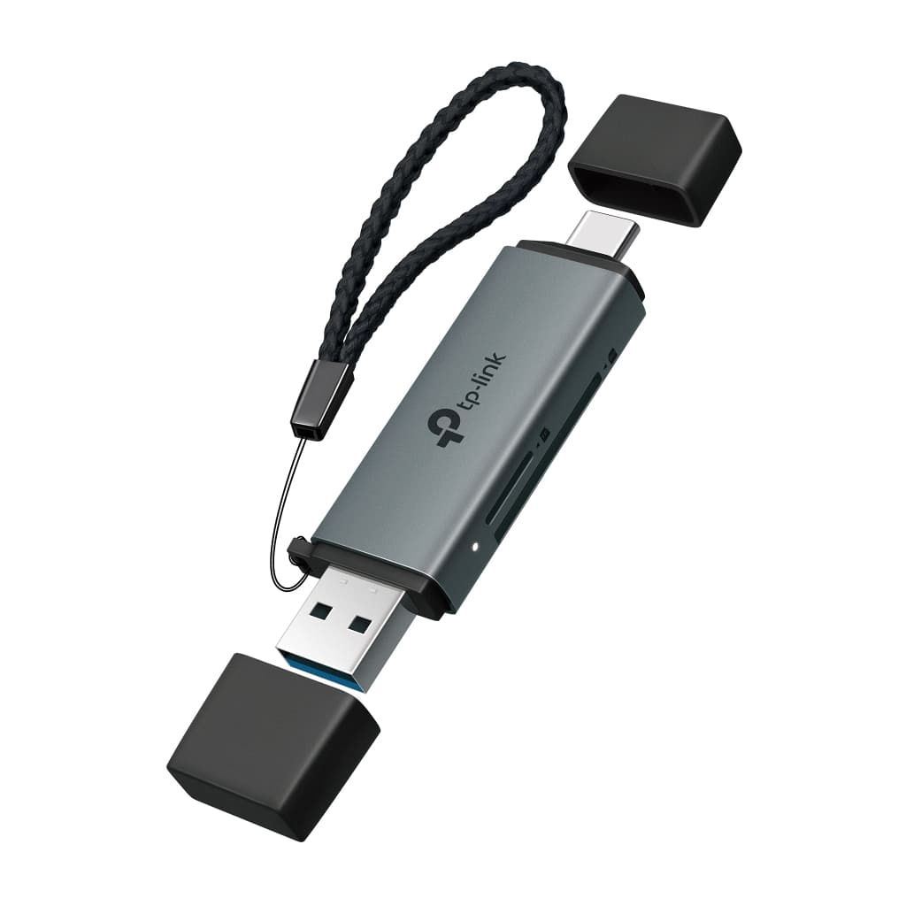Зчитувач флеш-карт TP-Link USB-C + USB 2.0 SD + TF silver (UA430D)