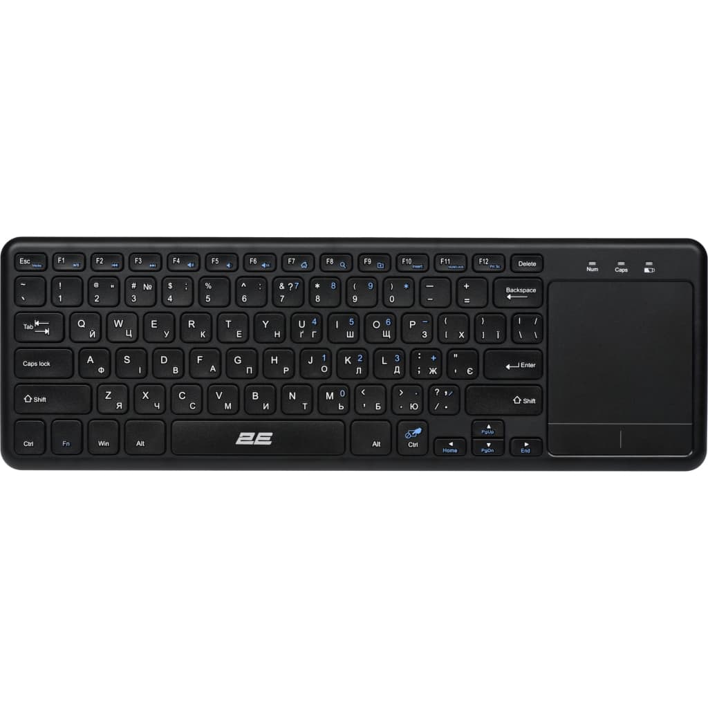 Клавіатура 2E KT100 Touch Wireless UA Black (2E-KT100WB_UA)