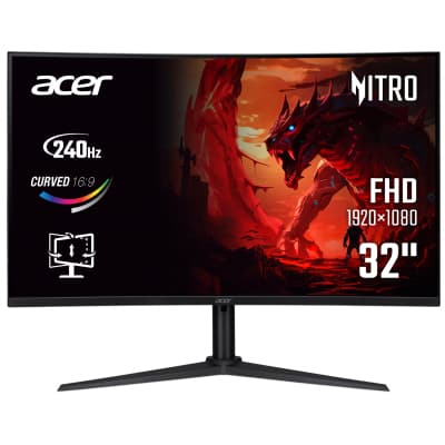 Монітор Acer 31.5" XZ320QW0bmiiphx (UM.JX0EE.005) VA Black 240Hz Curved