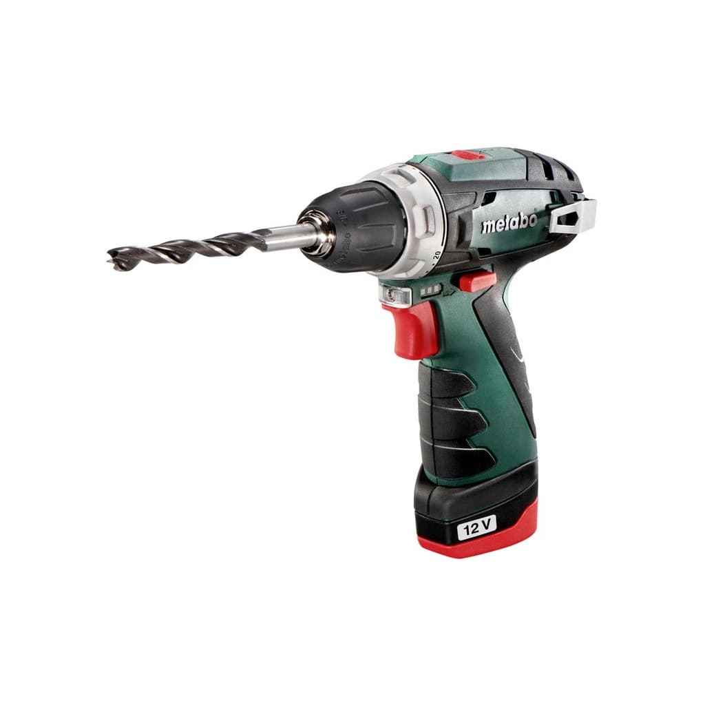 Шуруповерт Metabo PowerMaxx BS BASIC 12V, 2х2Ah, 17·34Нм, 0-360/0-1400об/хв (600984500)