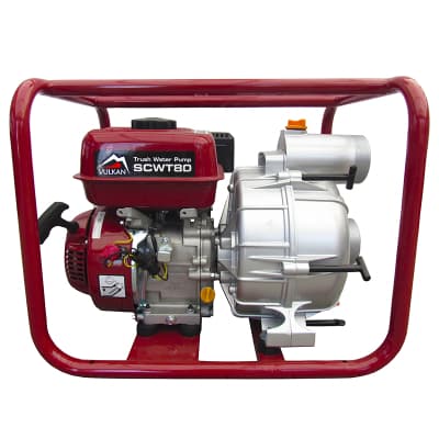 Мотопомпа Vulkan рукав 75мм, 58м3/год, підйом 26м, брудна вода (SCWT80)