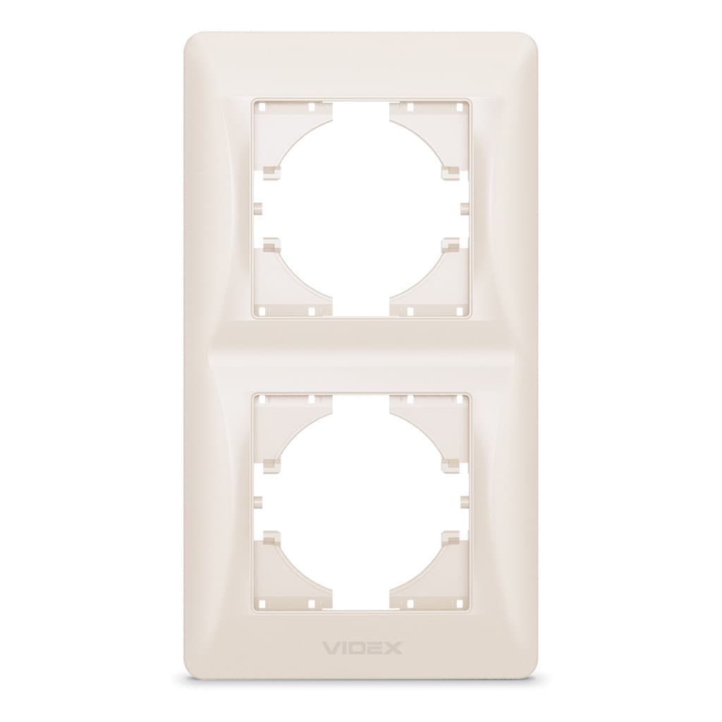 Рамка Videx BINERA кремова 2 пости (VF-BNFR2V-CR)