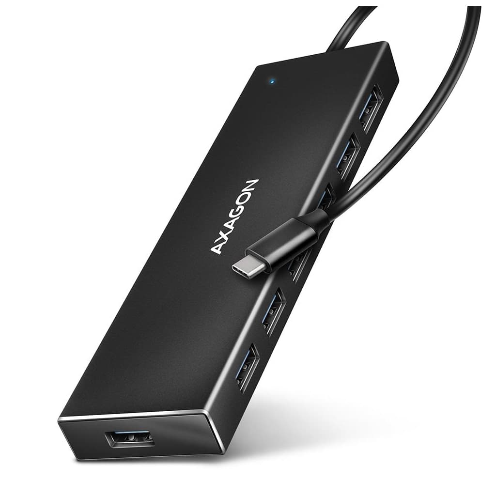 Концентратор AXAGON USB-C to 7xUSB 3.0 black (HUE-F7C)