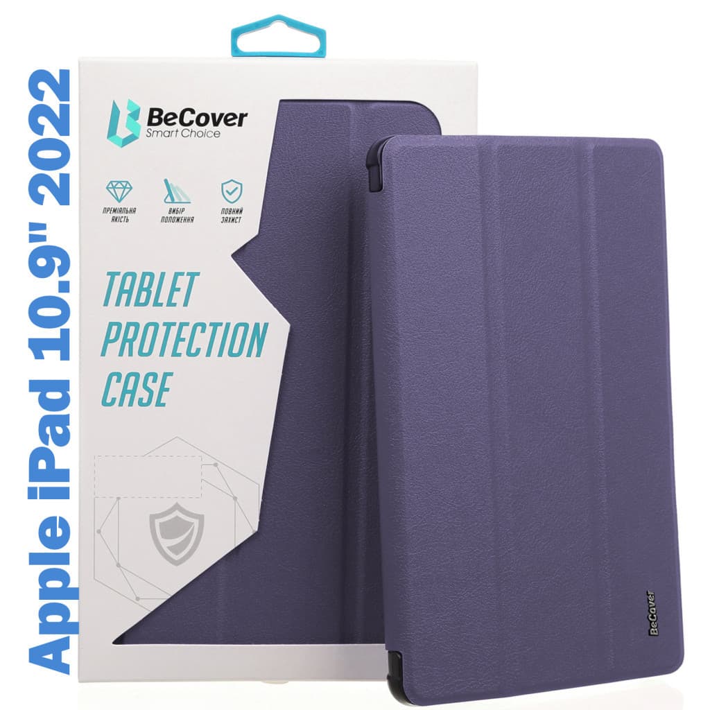 Чохол до планшета BeCover TPU Edge mount Apple Pencil Apple iPad 10.9" 2022/24/11" 2025 Purple (708487)