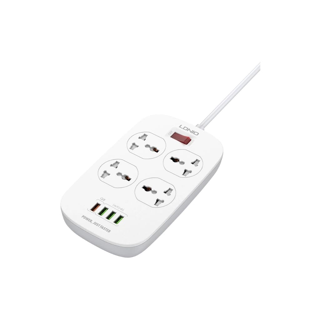 Мережевий фільтр живлення LDNIO SC4407Q 4роз. 4USB 2м (SC4407Q)