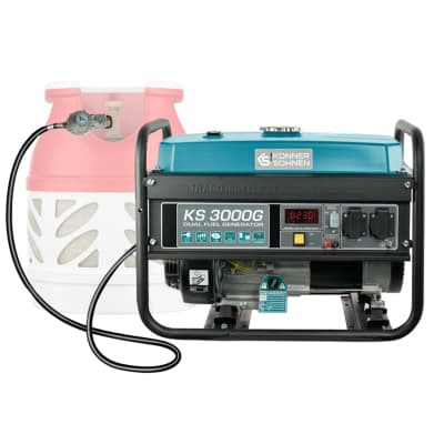 Генератор Konner&Sohnen газ-бензин KS 3000G, 230V, 3.0kW, ручний запуск (KS3000G)
