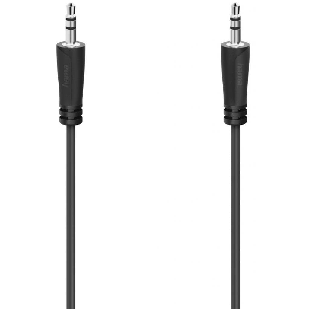 Кабель мультимедійний 3.5mm M to 3.5mm M 3.0m Black Hama (00205115)