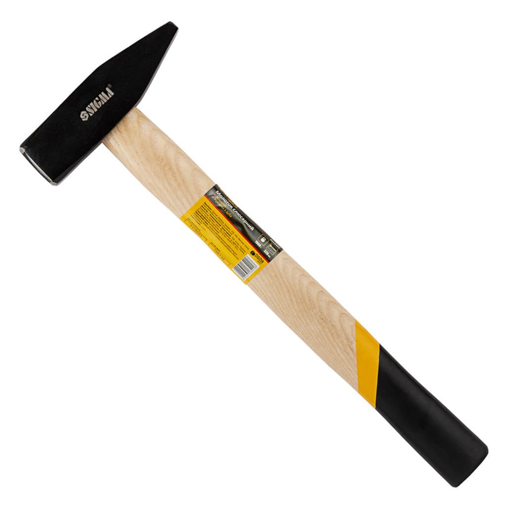 Молоток Sigma 1000г слюсарна дерев'яна ручка (дуб) (4316401)