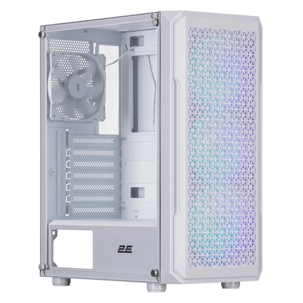 Корпус для ПК 2E Gaming Hexagon G338W, без БЖ, 2xUSB 3.0, 1xUSB Type-C, 1x120mm, 3x120mm ARGB, TG Side Panel, AT (2E-G338W)