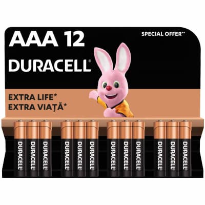 Батарейка Duracell AAA лужні 12 шт. в упаковці (5000394109254 / 81545432)