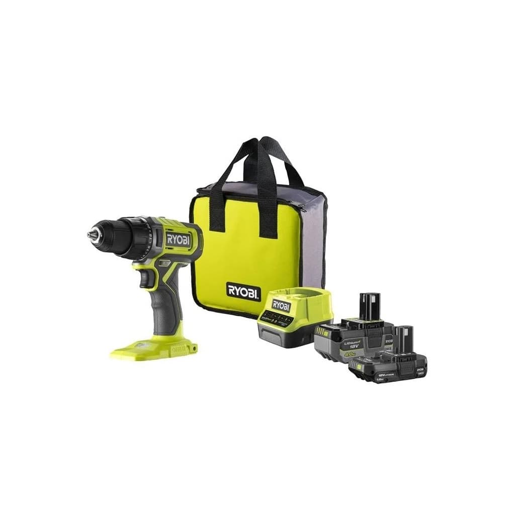 Шуруповерт Ryobi ONE+ RDD18-2C415S 18V, 1х4Ah, 1х1.5Ah, 52Нм, 450/1750об/хв 1.3кг сумка (5133005612)