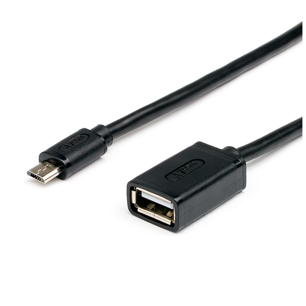 Перехідник OTG USB 2.0 AF to Micro 5P 0.1m Atcom (3792)