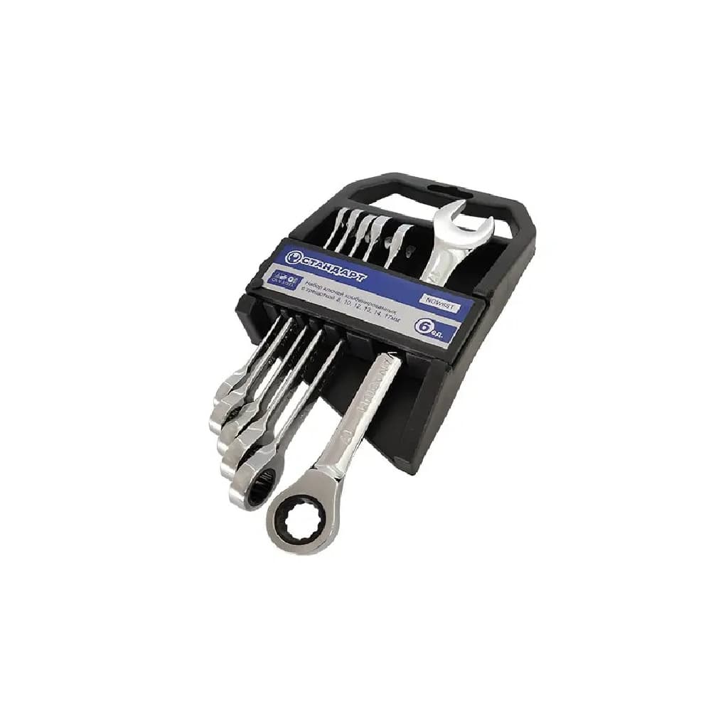 Ключ Стандарт комбінований тріскачковий 8-17мм 6шт. (NGW6ST)