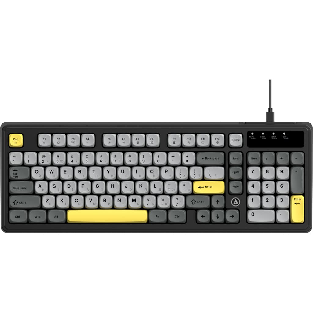 Клавіатура Ajazz AF98 USB UA Black/Grey/Yellow (AF98-BGY)