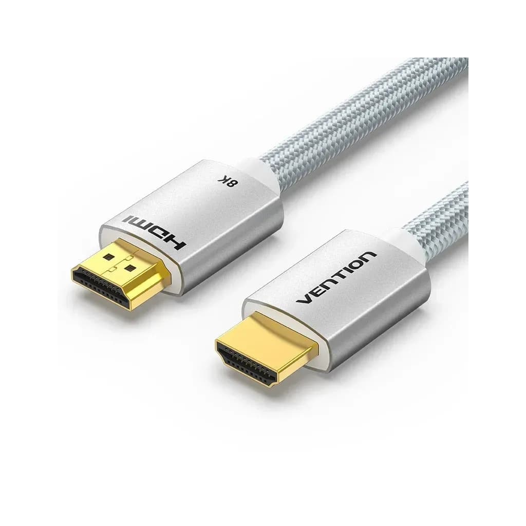 Кабель мультимедійний HDMI M to HDMI M 1.5m 8K Aluminum silver VENTION (ALCIG)