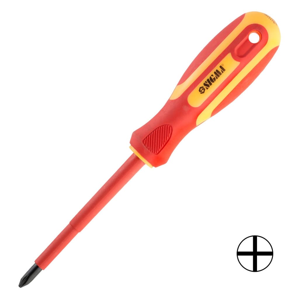 Викрутка Sigma діелектрична хрестова PH2x100мм 1000В CrV (4008161)