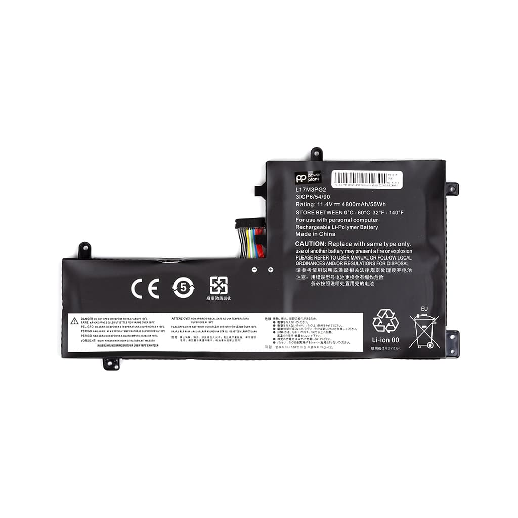 Акумулятор до ноутбука LENOVO L17M3PG2-3S1P (short cable) 11.4V 4800mAh PowerPlant (NB481781)