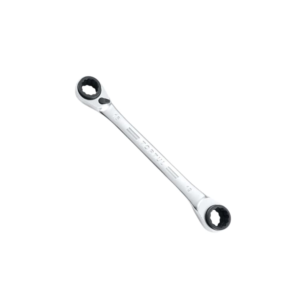 Ключ Toptul накидний з подвійною тріскачкою 72 зубця Pro-Series 16x19-17x18, 230мм (ABAD1619)