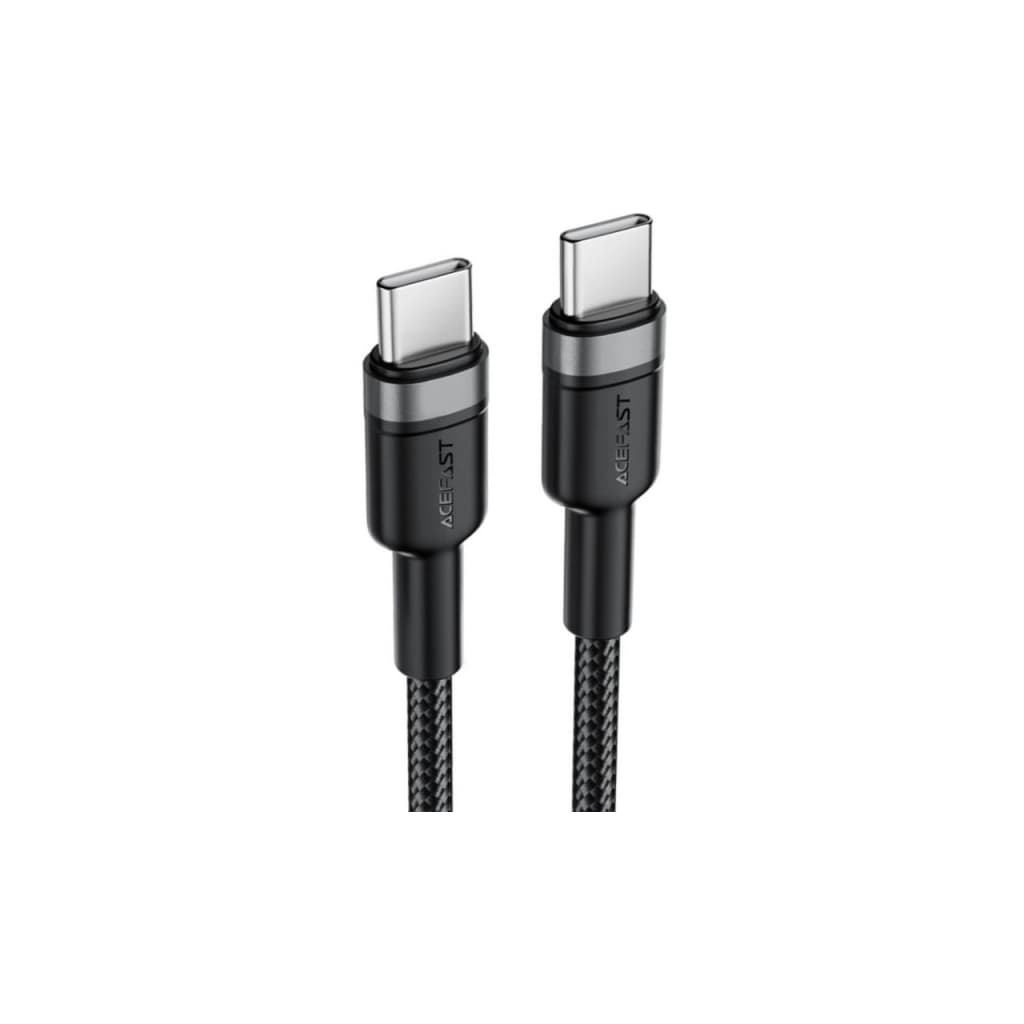 Дата кабель USB-C to USB-C 1.2m 60W black Acefast (6974316285137)
