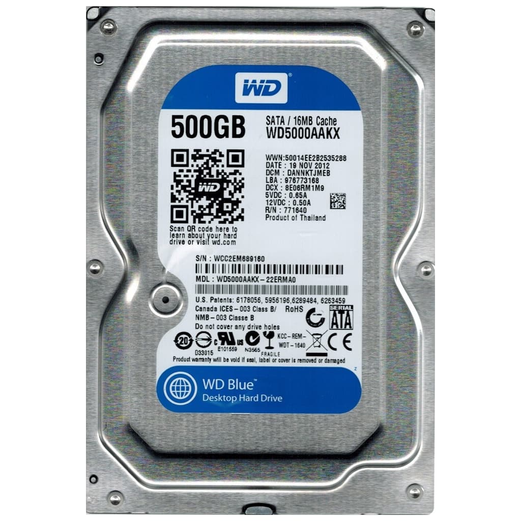 Жорсткий диск 3.5" 500Gb WD (WD5000AAKX)