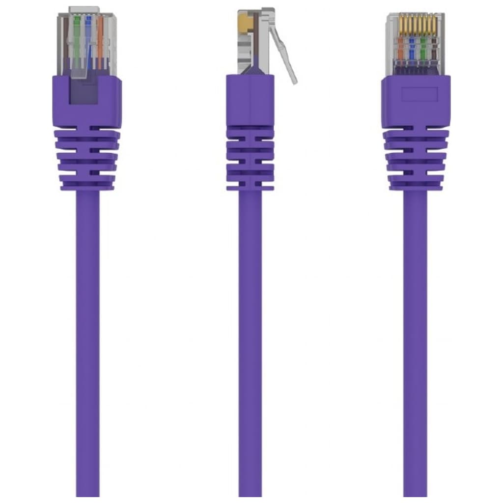Патч-корд 0.5м, UTP, cat.5e, CCA, violet Cablexpert (PP12-0.5M/V)