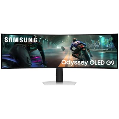 Монiтор Samsung 48.7" Odyssey G9 49DG910 (LS49DG910SIXUA) OLED Silver Curved 144Hz