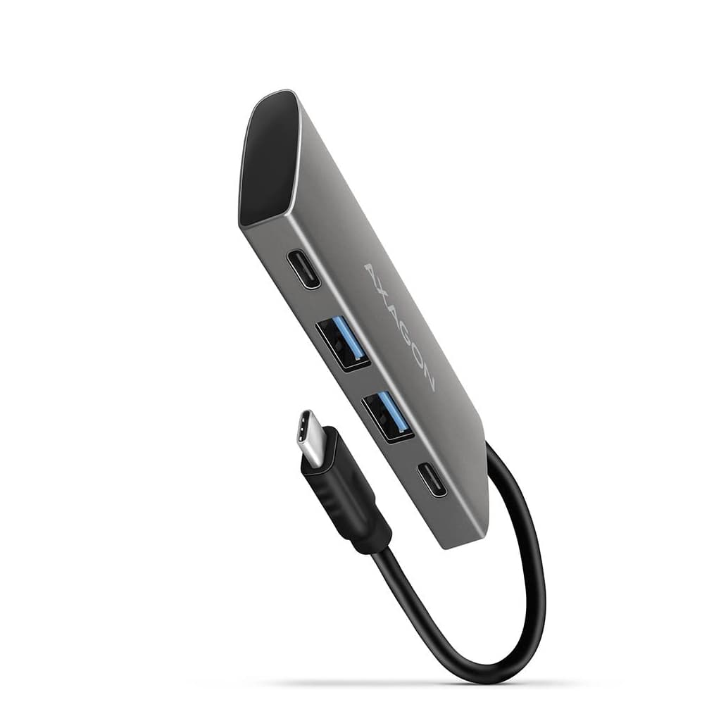 Концентратор AXAGON USB-C to 2xUSB-A + 2xUSB-C 10Gbps 0.13m gray (HMC-4G2)