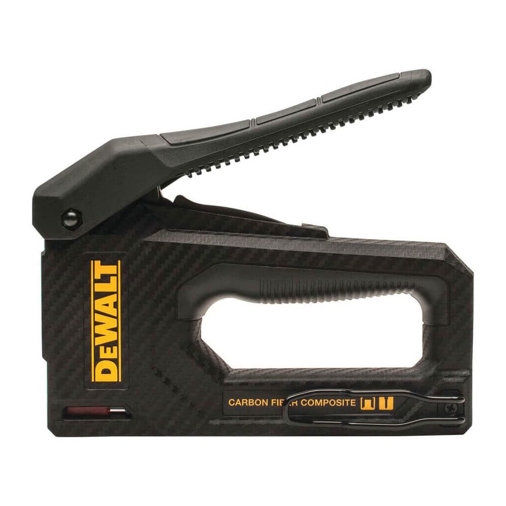 Степлер будівельний DeWALT CARBON FIBRE для скоб типу "G" 6-14мм, цвяхів типу "J" 12, 15мм. (DWHT80276-0)