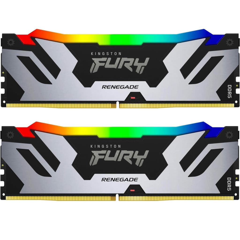 Модуль пам'яті для комп'ютера DDR5 64GB (2x32GB) 6400 MHz Renegade RGB XMP Kingston Fury (ex.HyperX) (KF564C32RSAK2-64)