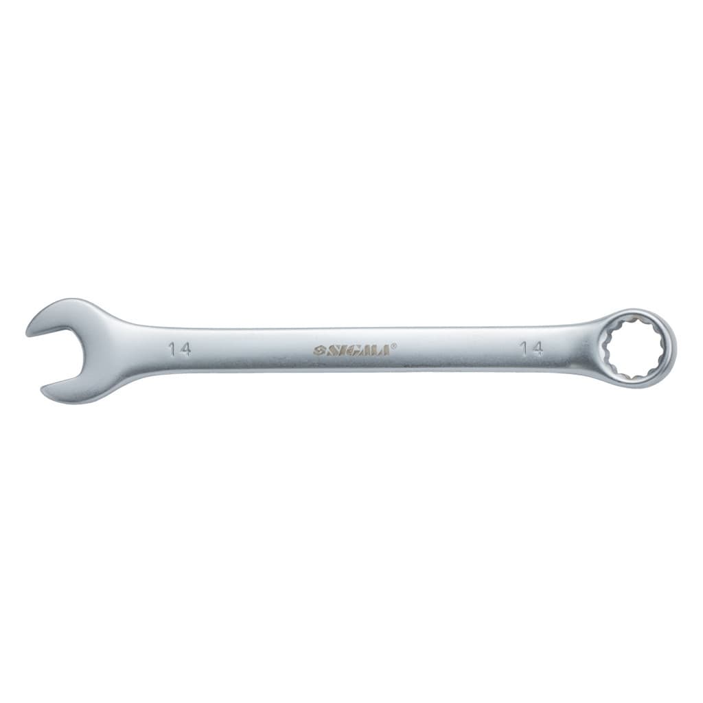 Ключ Sigma ріжково-накидний 14мм CrV satine з підвісом (6021591)