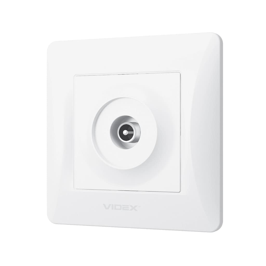 ТВ розетка Videx BINERA TV одинарна телевізійна біла (VF-BNSK1TVME-W)