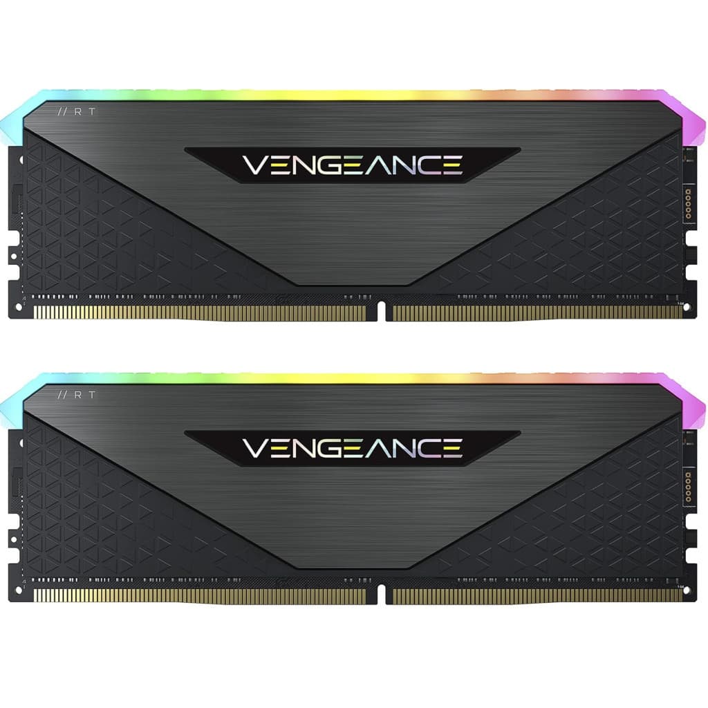 Модуль пам'яті для комп'ютера DDR4 32GB (2x16GB) 3600 MHz Vengeance RGB RT Black Corsair (CMN32GX4M2Z3600C18)