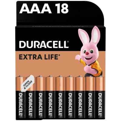 Батарейка Duracell AAA лужні 18 шт. в упаковці (5000394107557 / 81546741)