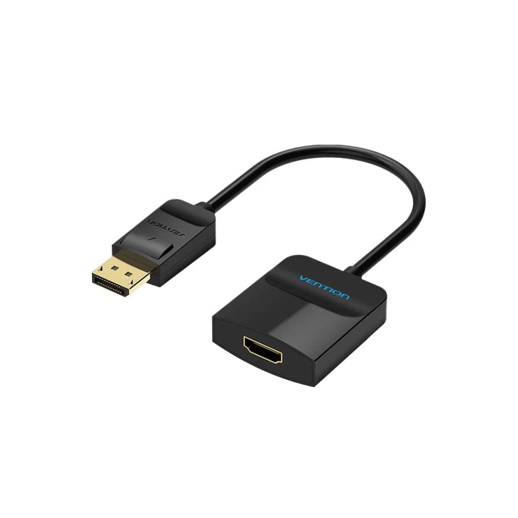 Перехідник DisplayPort M to HDMI F 0.15m black VENTION (HBGBB)