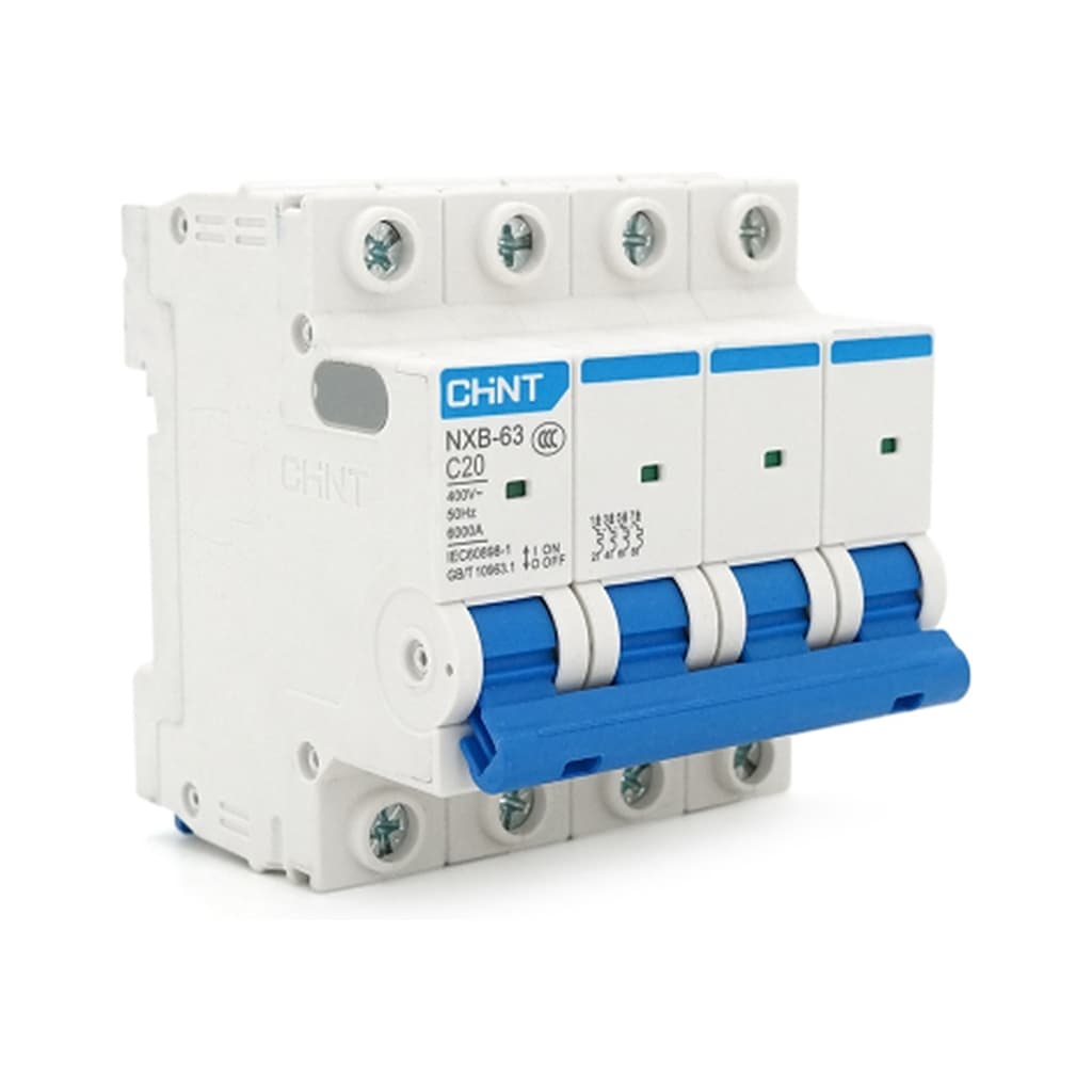Автоматичний вимикач CHINT NXB-63-4P-C20