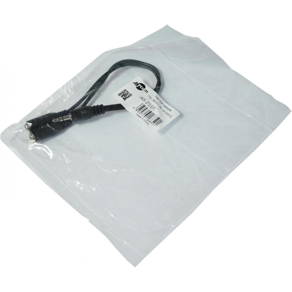 Кабель мультимедійний 3.5mm M to 2x3.5mm F 0.2m Atcom (16850)