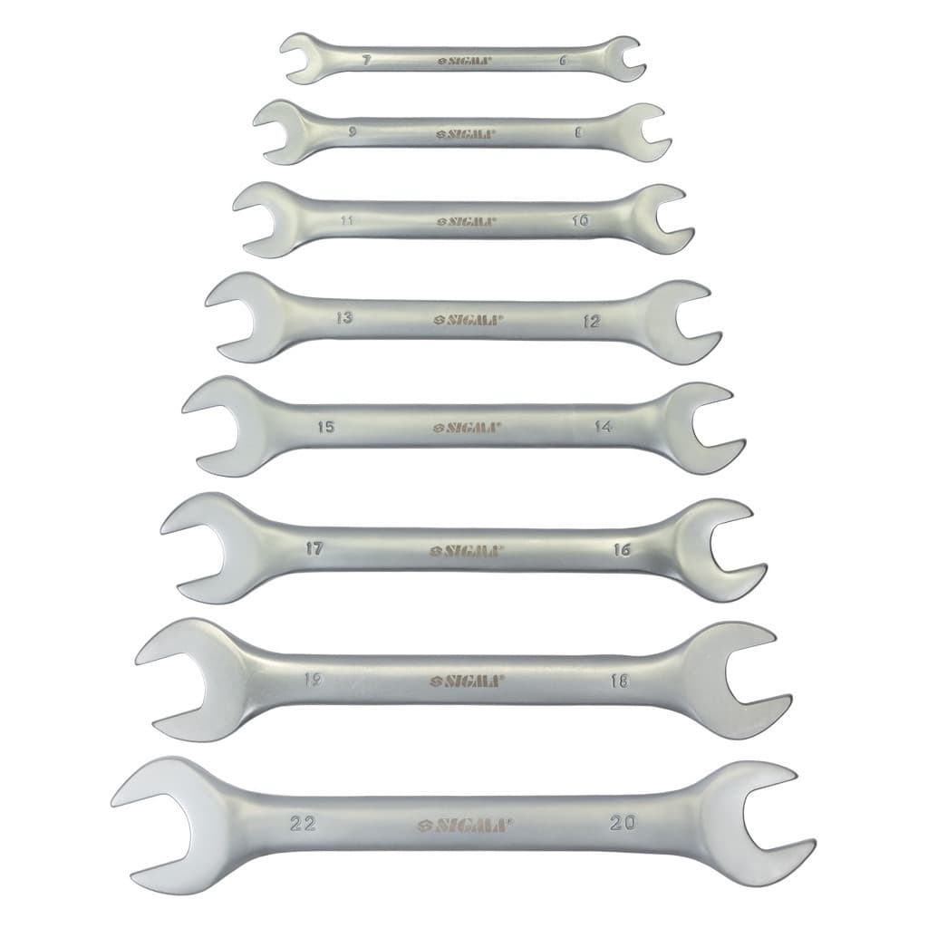 Ключ Sigma набір ріжкових 8шт 6-22мм CrV satine (6010321)