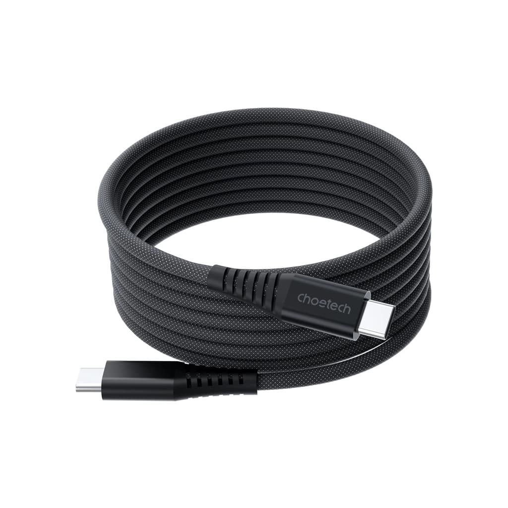 Дата кабель USB-C to USB-C 1.2m 240W magnetic black Choetech (XCC-1051-BK)