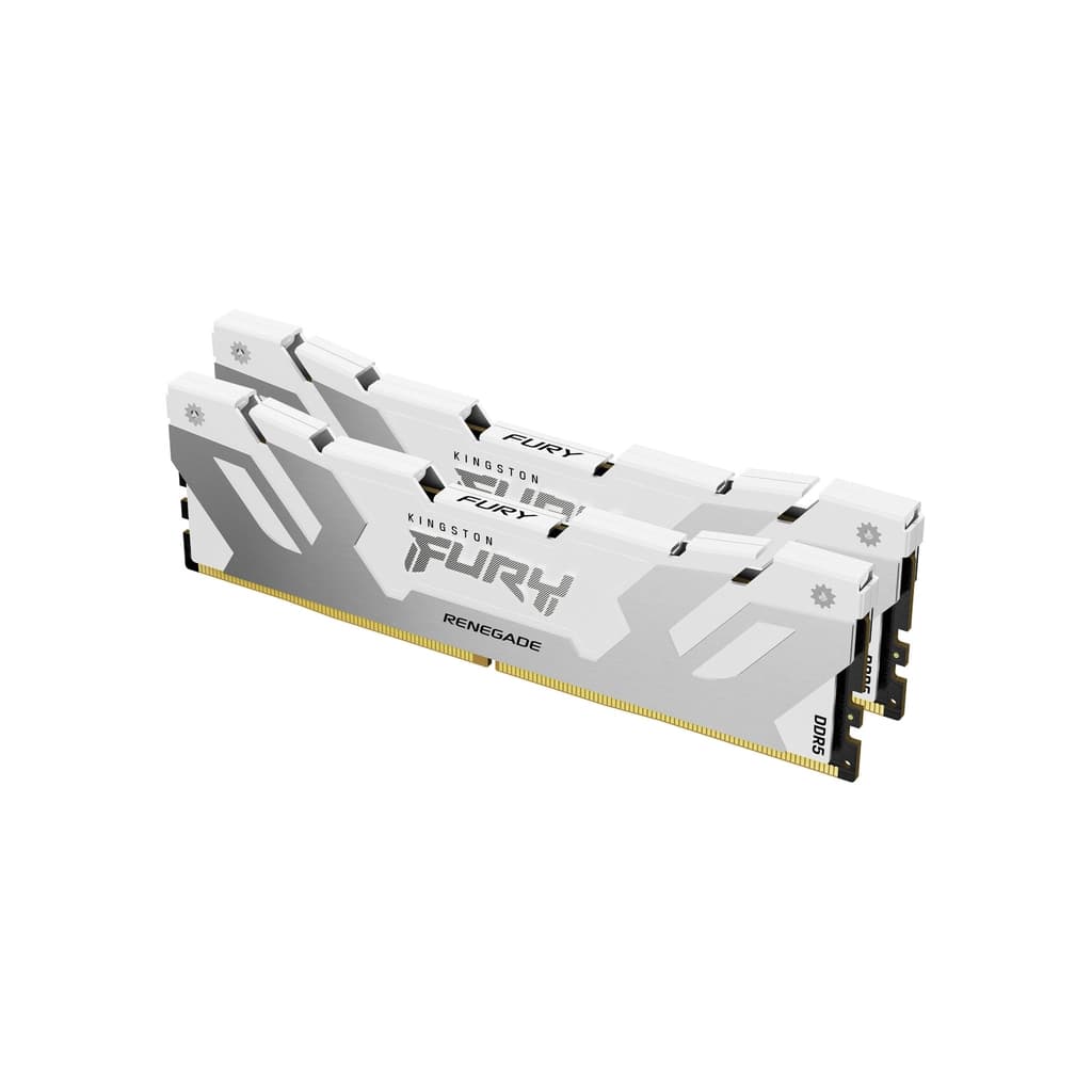 Модуль пам'яті для комп'ютера DDR5 32GB (2x16GB) 8000 MHz Renegade White Kingston Fury (ex.HyperX) (KF580C38RWK2-32)