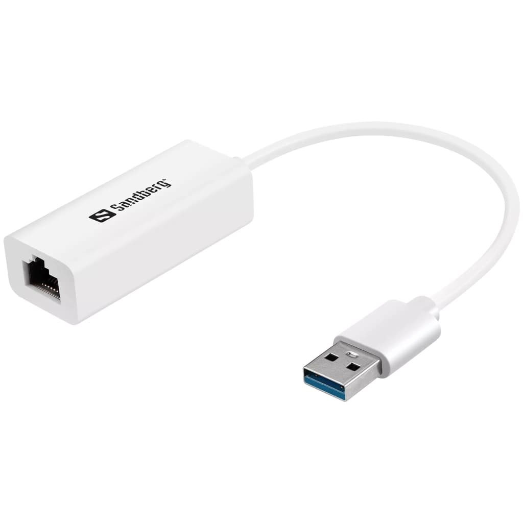 Перехідник USB 3.0 AM to RJ45 Ethernet 1000Mbps Sandberg (133-90)
