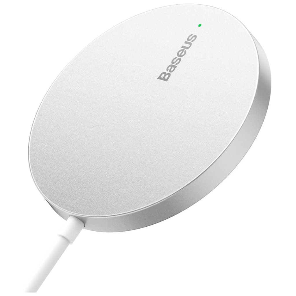 Зарядний пристрій Baseus Simple Mini3 Magnetic Wireless Charger 15W Silver (CCJJ040012)