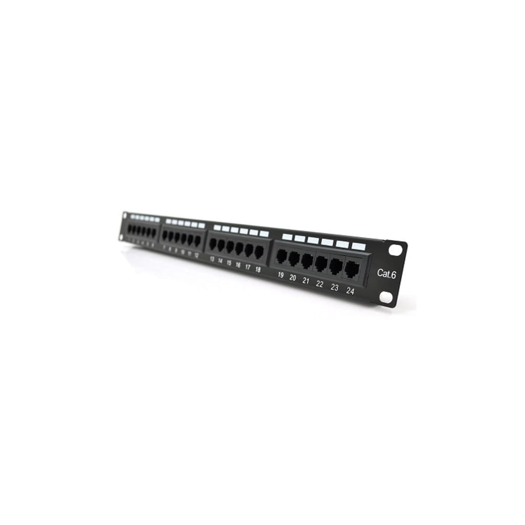 Патч-панель 19" 24хRJ-45 UTP 1U cat.6 PiPo (PP246191U)