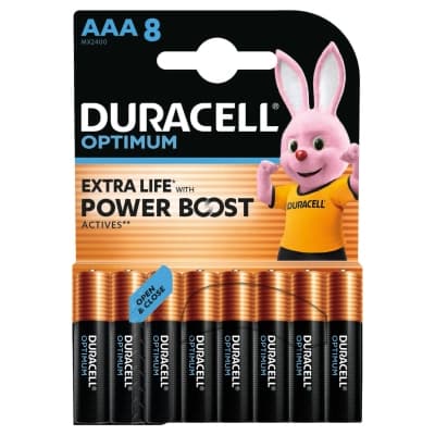 Батарейка Duracell Optimum AAA лужні 8 шт. в упаковці (5015602)