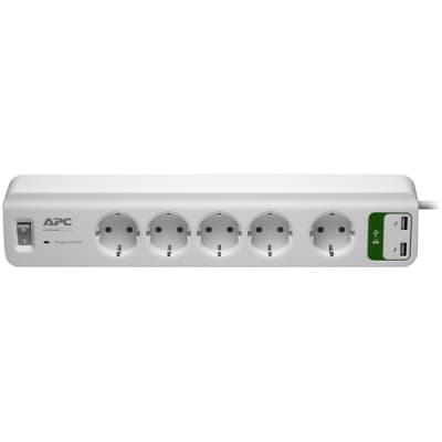 Мережевий фільтр живлення APC Essential SurgeArrest 5 outlets ++ 2 USB (5V, 2.4A) (PM5U-RS)